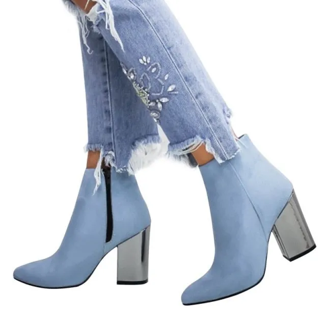 Stylish Ankle Boots. Gift for Her. Winter Platform Boots. Women's Evening Boots. WickedYo.