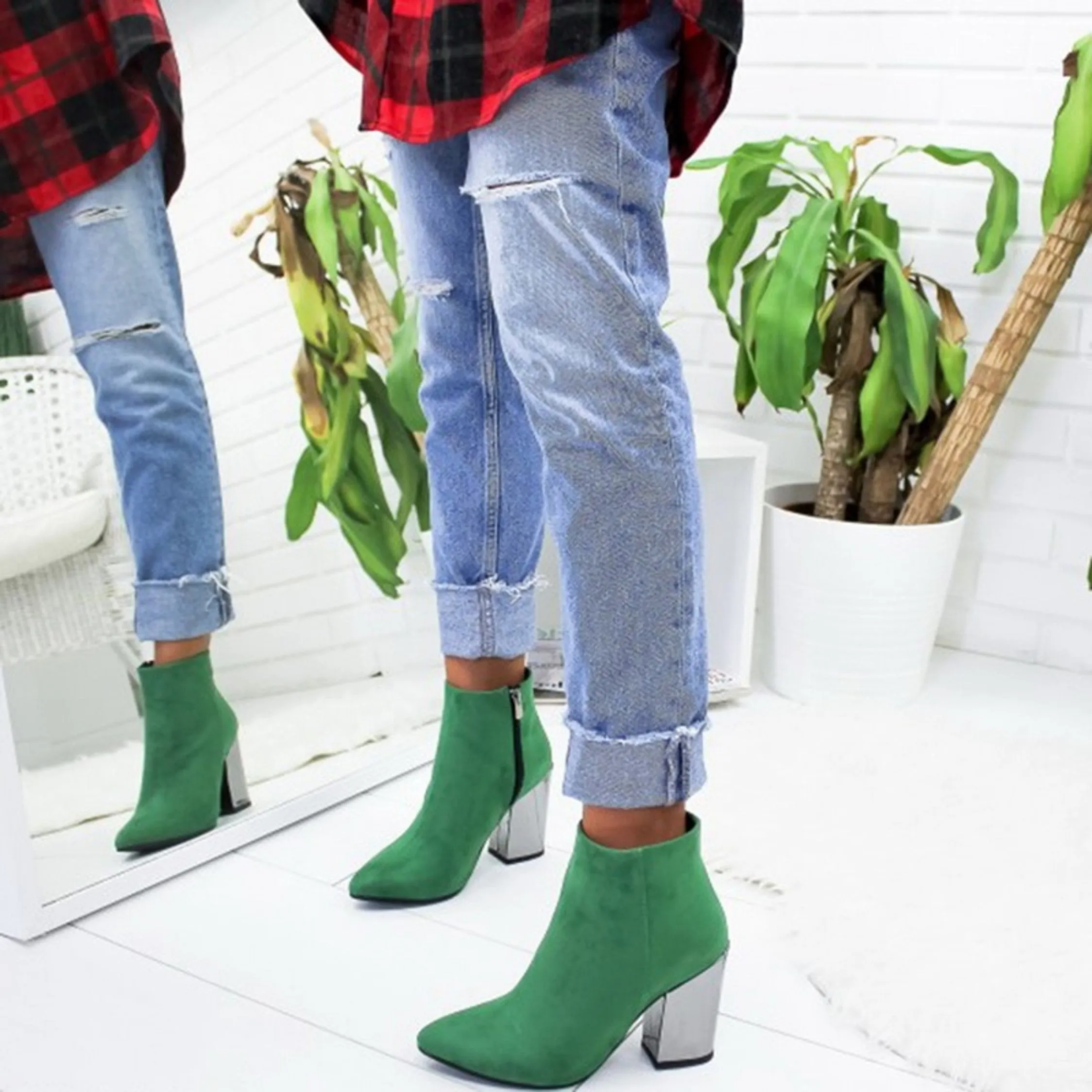 Stylish Ankle Boots. Gift for Her. Winter Platform Boots. Women's Evening Boots. WickedYo.