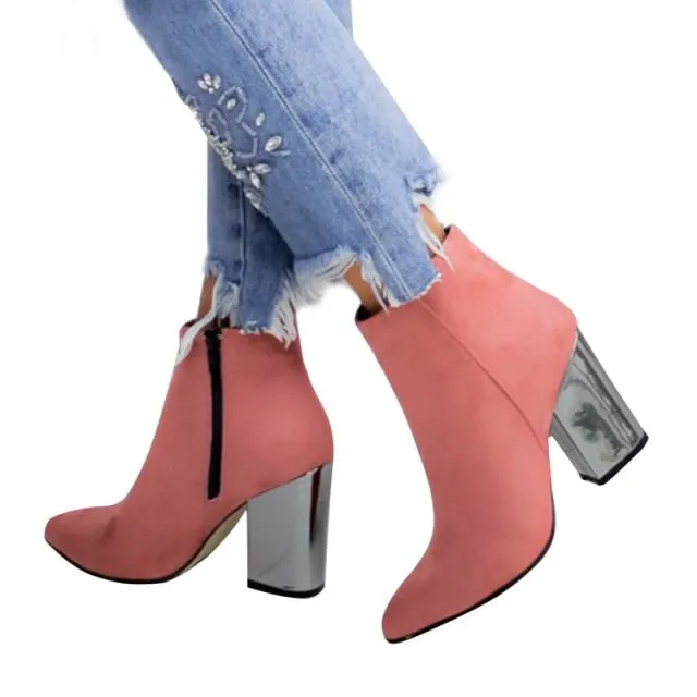 Stylish Ankle Boots. Gift for Her. Winter Platform Boots. Women's Evening Boots. WickedYo.