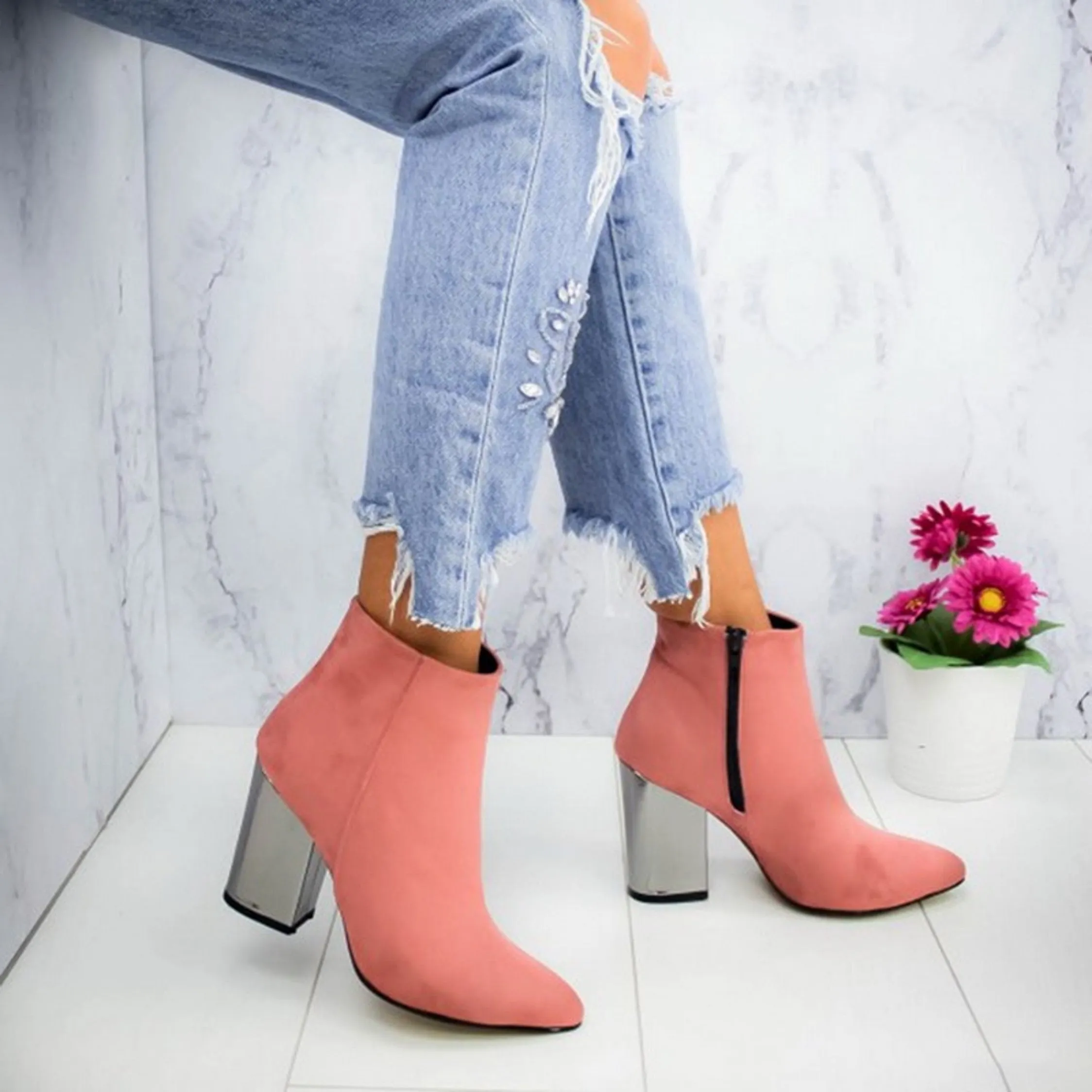 Stylish Ankle Boots. Gift for Her. Winter Platform Boots. Women's Evening Boots. WickedYo.