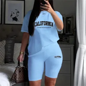 Summer Print Tracksuit Set