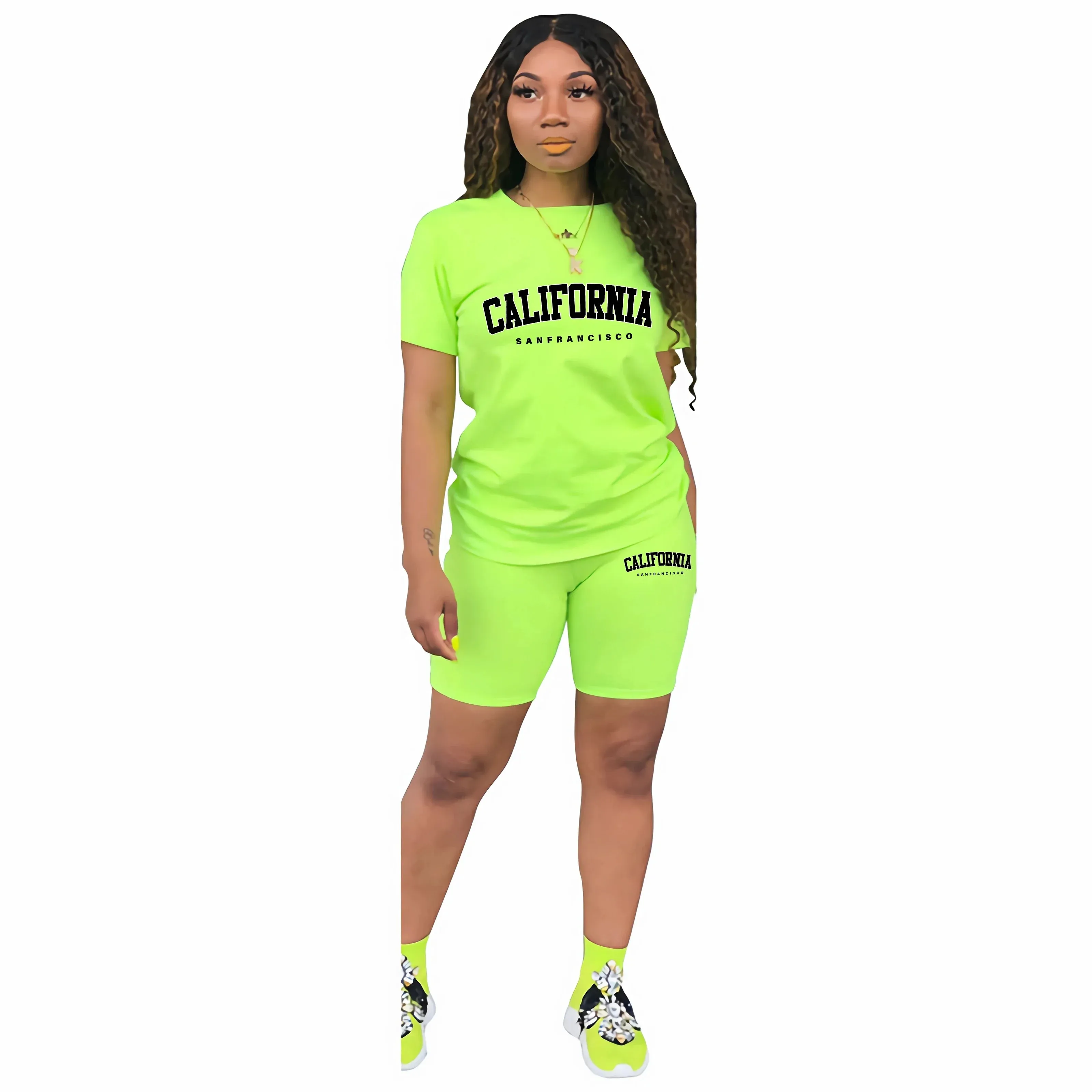 Summer Print Tracksuit Set