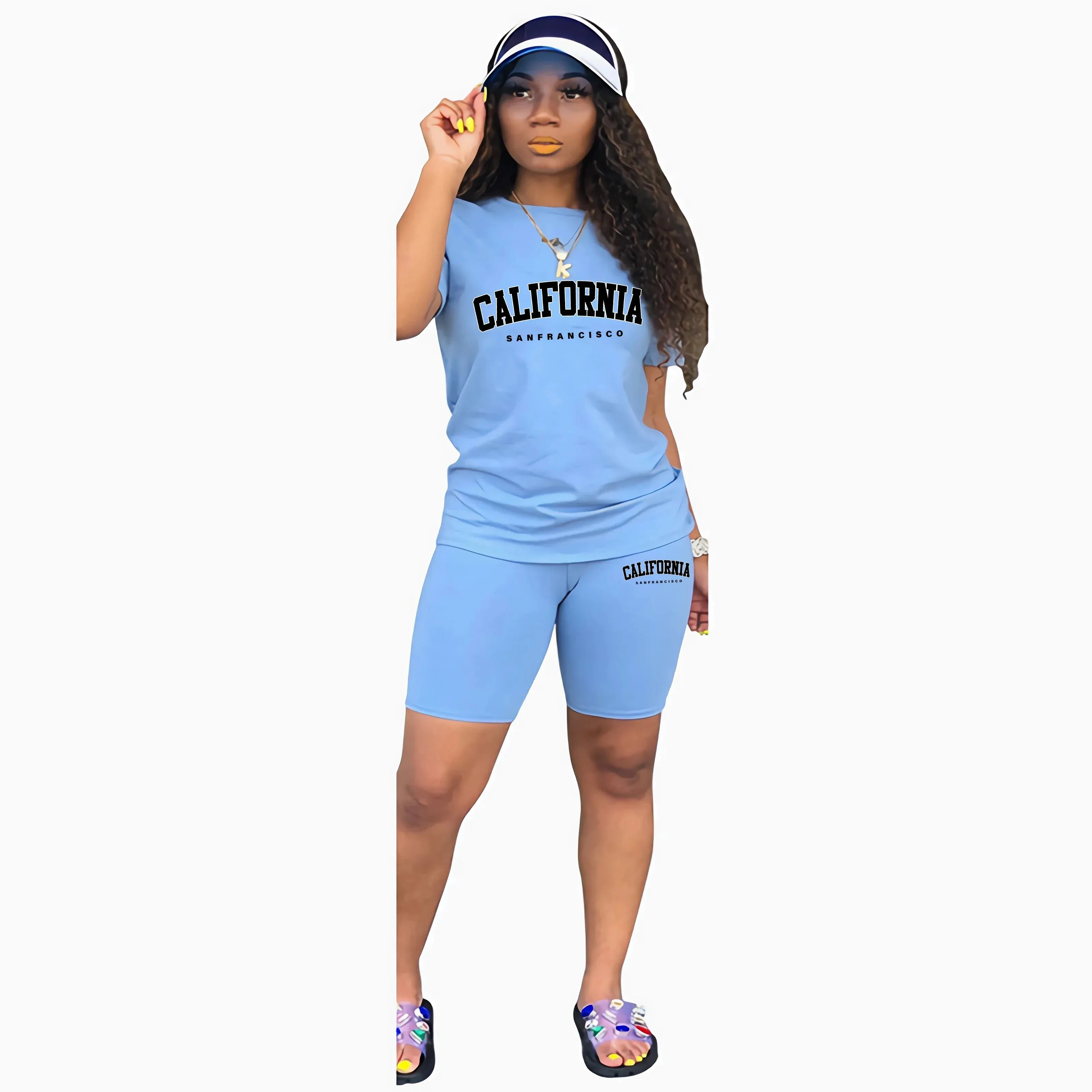 Summer Print Tracksuit Set