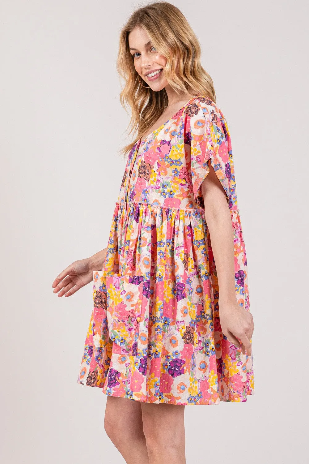 The Floral Babydoll Dress with Pockets