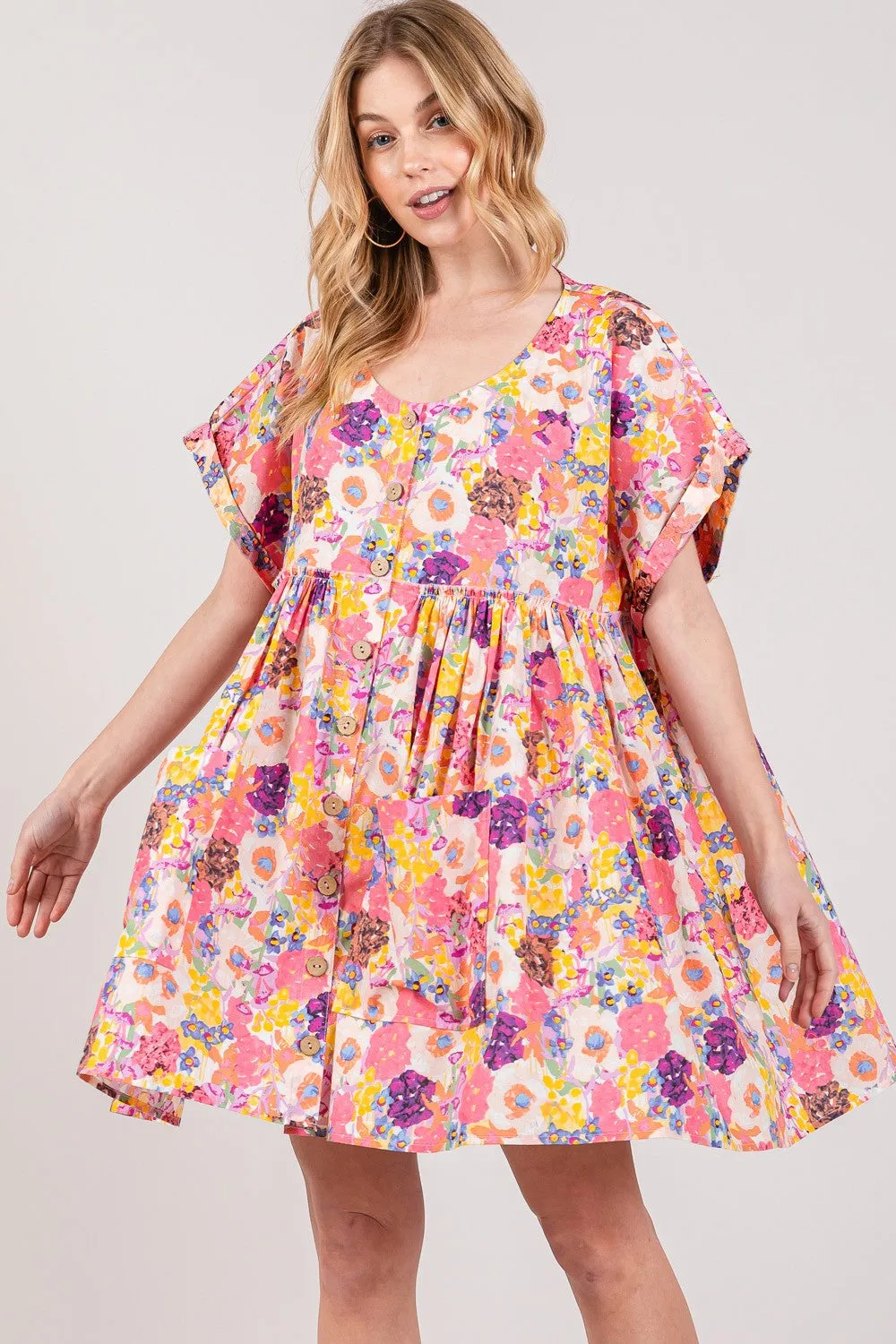 The Floral Babydoll Dress with Pockets