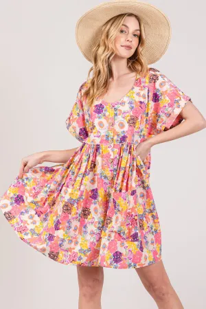 The Floral Babydoll Dress with Pockets