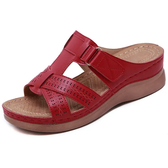 Wedge Womens Orthopedic Sandals Toe Sandals Vintage Orthopedic Sandals Anti-slip Leather Casual