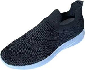 Women's Orthopedic Knit Walking Shoes Sock Sneakers, Slip On Soft Sole Mesh Running Shoes, Breathable Comfy Workout Shoes Work Nurse