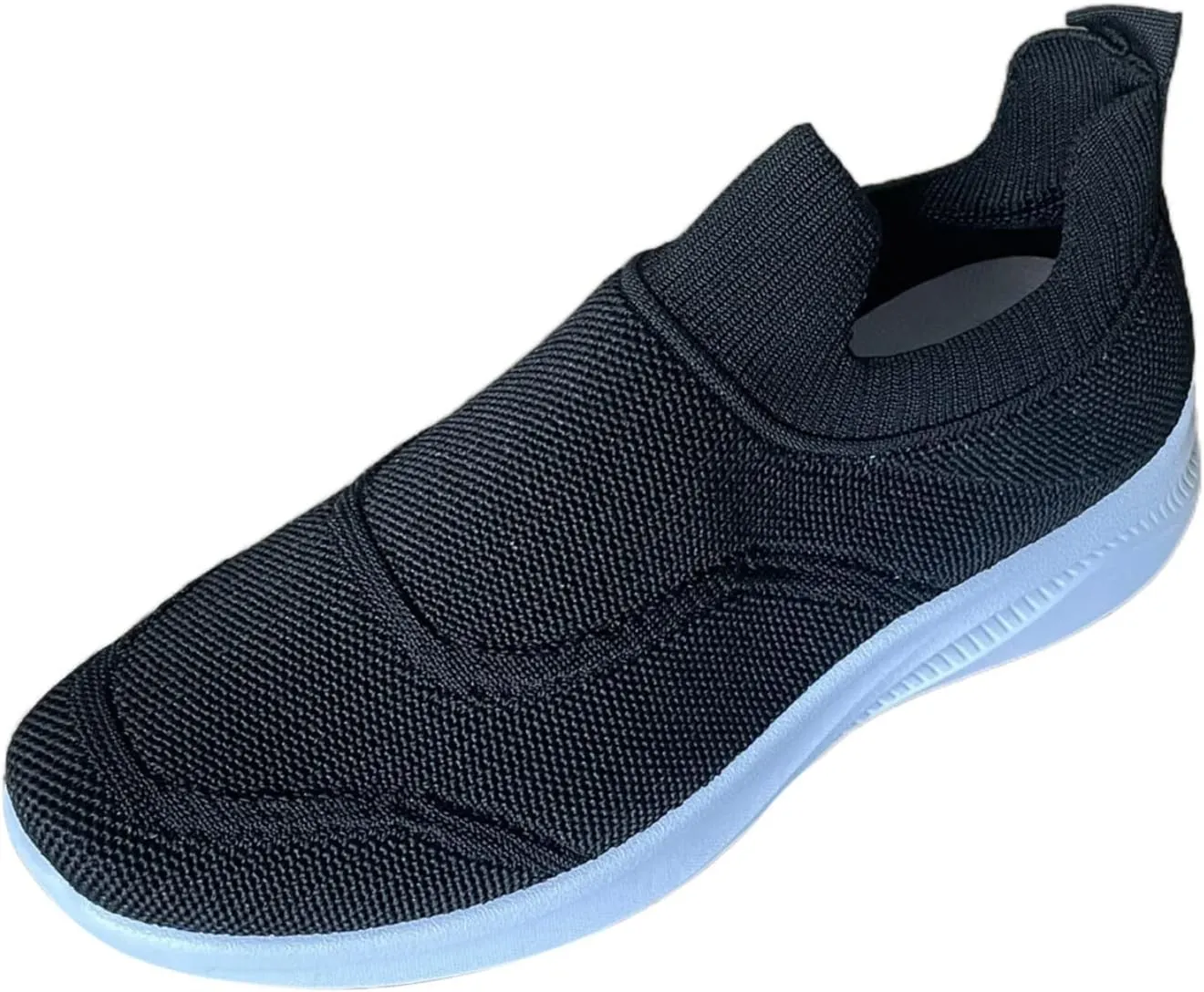 Women's Orthopedic Knit Walking Shoes Sock Sneakers, Slip On Soft Sole Mesh Running Shoes, Breathable Comfy Workout Shoes Work Nurse
